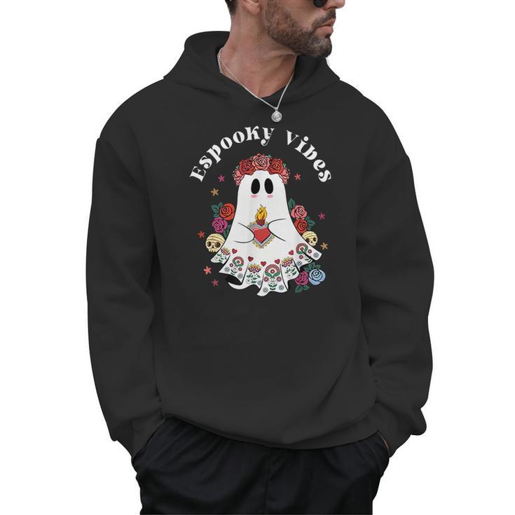 Espooky Vibes Maestra Halloween Spanish Mexican Teacher Men Hoodie