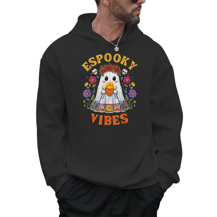 Espooky Vibes Spanish Mexican Halloween Ghost Teachers Men Hoodie