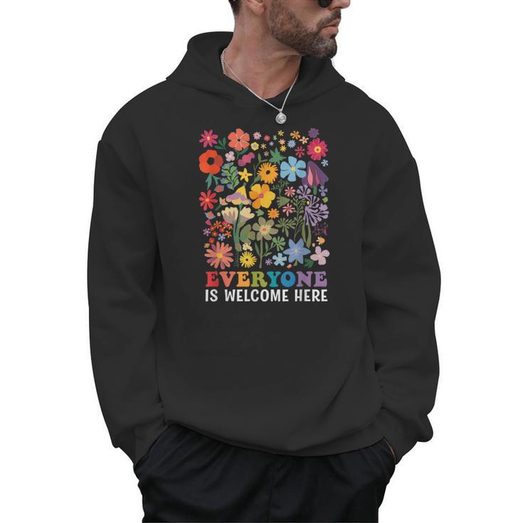 Everyone Is Welcome Here Tshirt Idaho Teacher Support Retro Men Hoodie