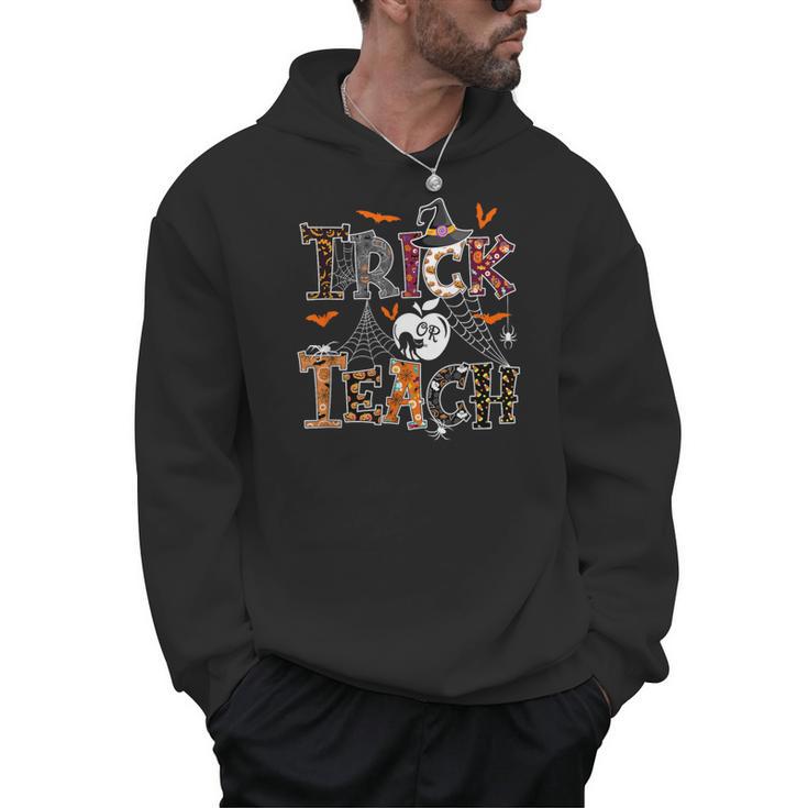Fall Holiday Themed Thanksgiving Halloween Teacher Trick Or Men Hoodie