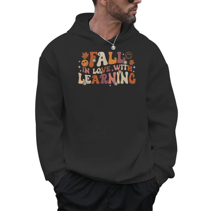 Fall In Love With Learning Autum Thanksgiving Teacher Kids Men Hoodie