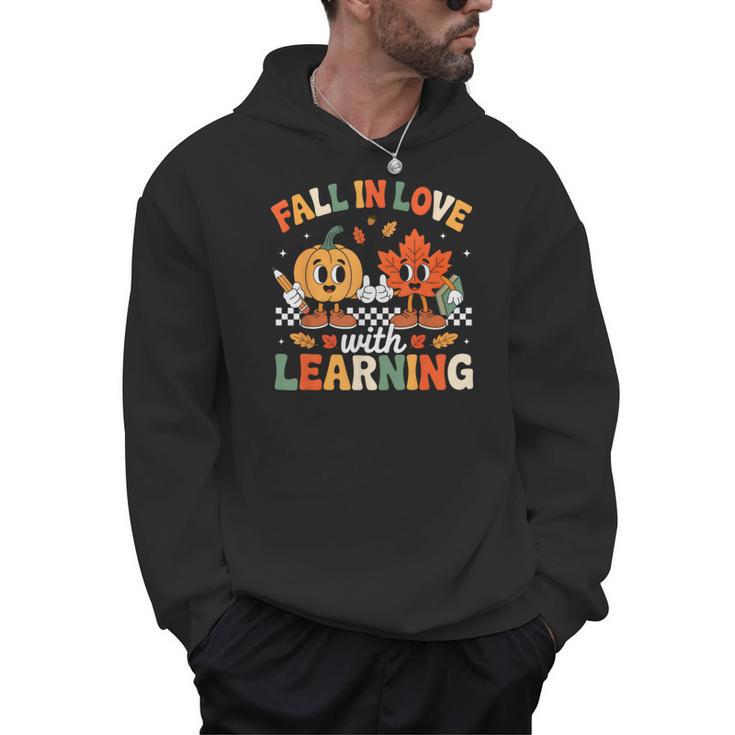 Fall In Love With Learning Shirt Autumn Thanksgiving Teacher Men Hoodie