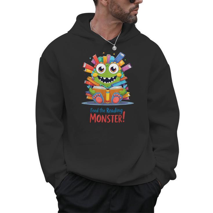 Feed The Reading Monster Halloween Teacher Men Hoodie
