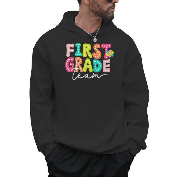 First Grade Team Teacher Back To School 1st Grade Squad Kids Men Hoodie