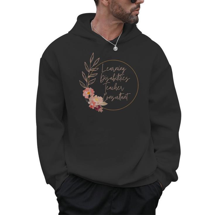 Floral Learning Disabilities Teacher Consultant SPED Teacher Men Hoodie