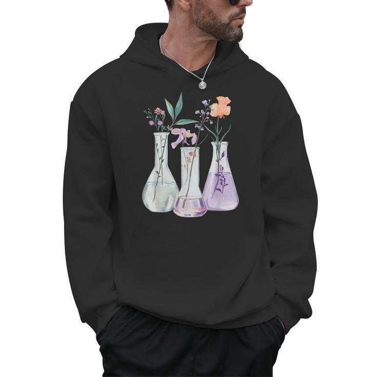 Flowers Test Tube Chemistry Student Science Teacher Women Men Hoodie