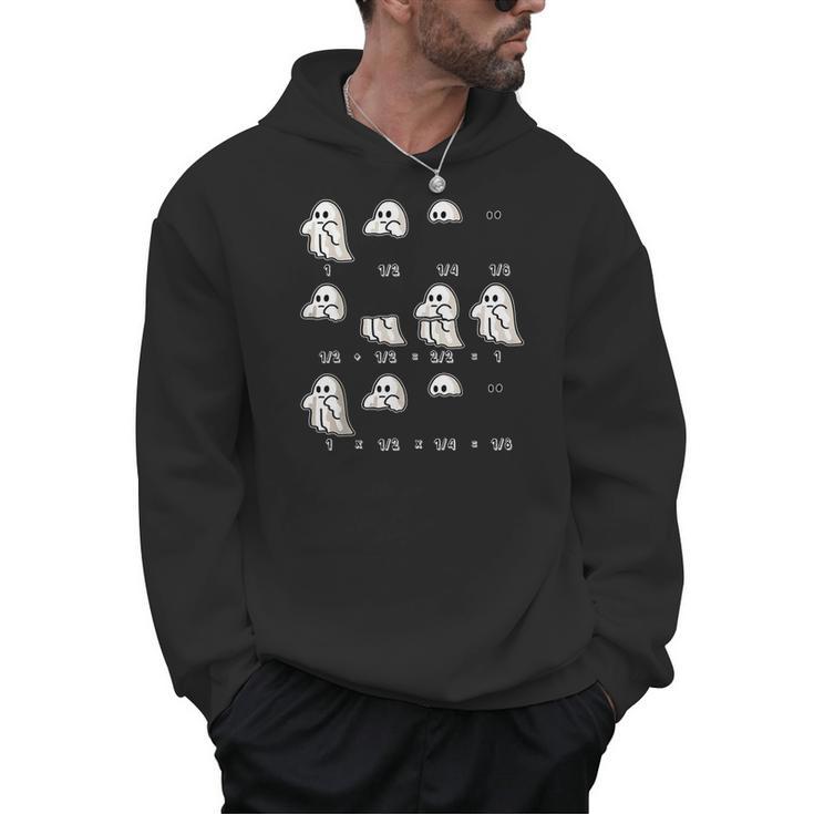 Fractions Math Teacher Ghost Math Halloween Humorous Men Hoodie