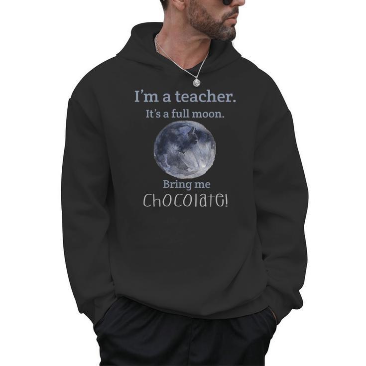 Full Moon Teacher Humor For Men Women Girls Kids Men Hoodie