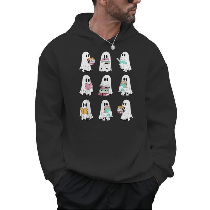 Ghost Reading Books Spooky Librarian Teacher Women Men Hoodie
