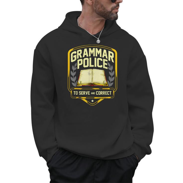 Grammar Police To Serve And Correct English Teacher Men Hoodie
