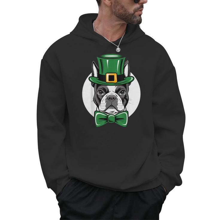 Green Boston Terrier Shamrock St Patricks Day Boston Terrier Men Hoodie