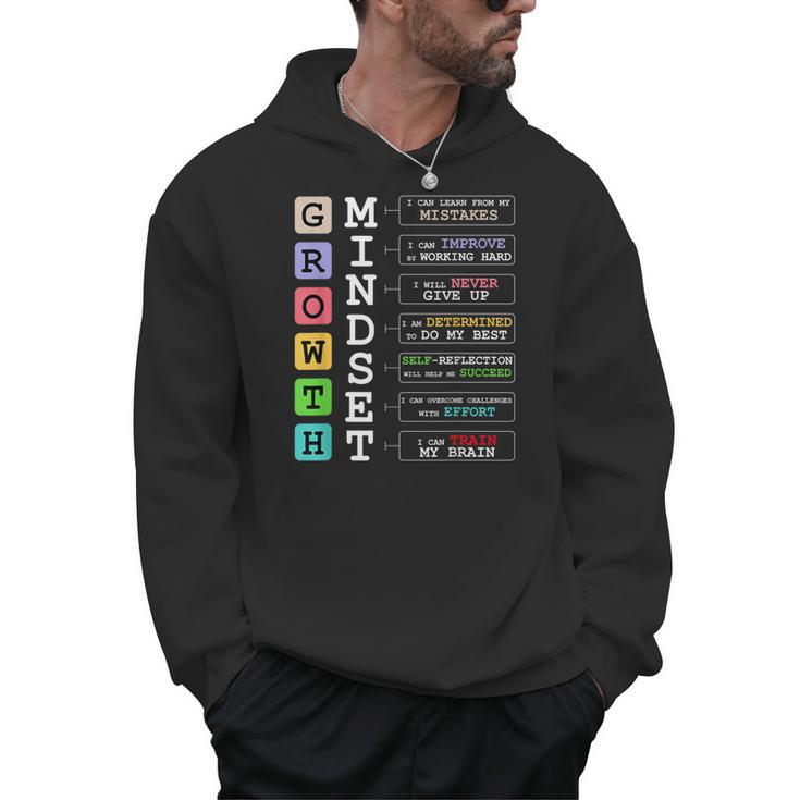 Growth Mindset Shirt Positive School Classroom Teacher Men Hoodie