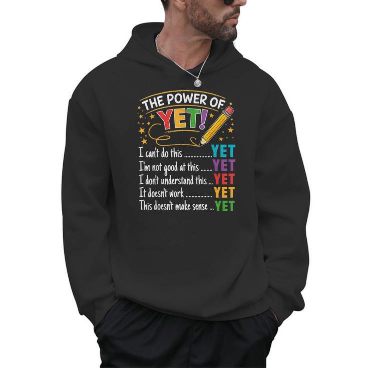 Growth Mindset Teacher Power Of Yet Inspirational Men Hoodie