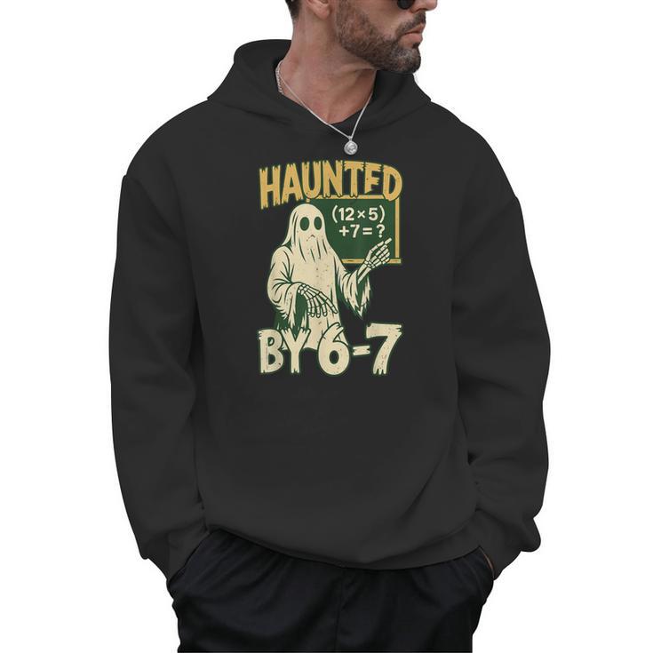 Halloween Costume Haunted By 67 Ghost Math Teacher Professor Men Hoodie