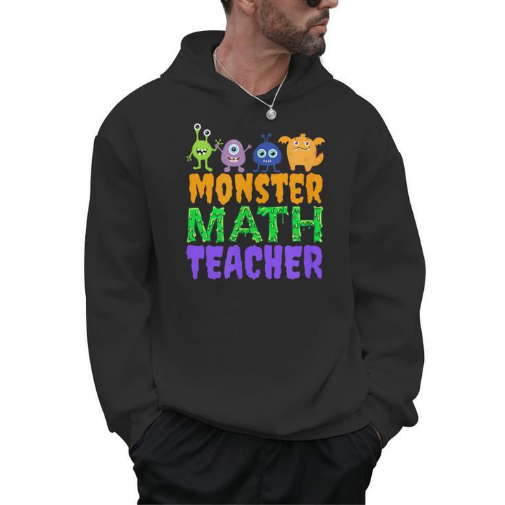 Halloween Monster Math Teacher Men Women Men Hoodie