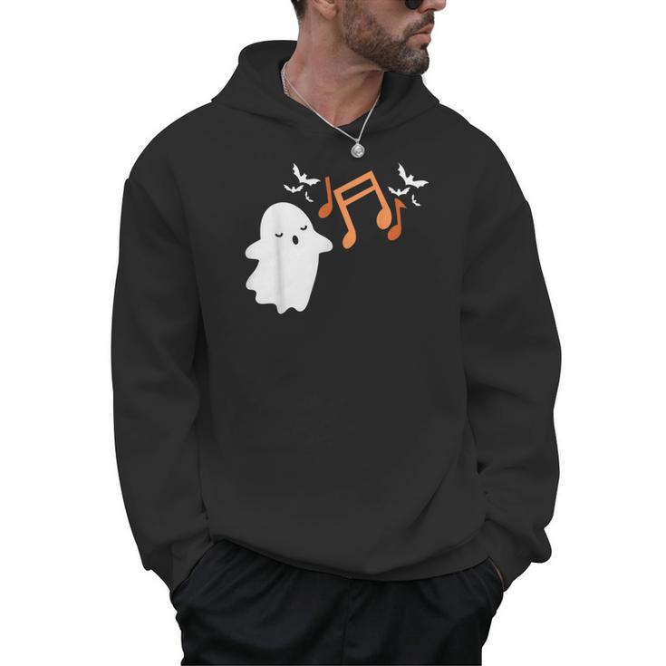 Halloween Music Note Ghost Teacher Fall Musical Instrument Men Hoodie