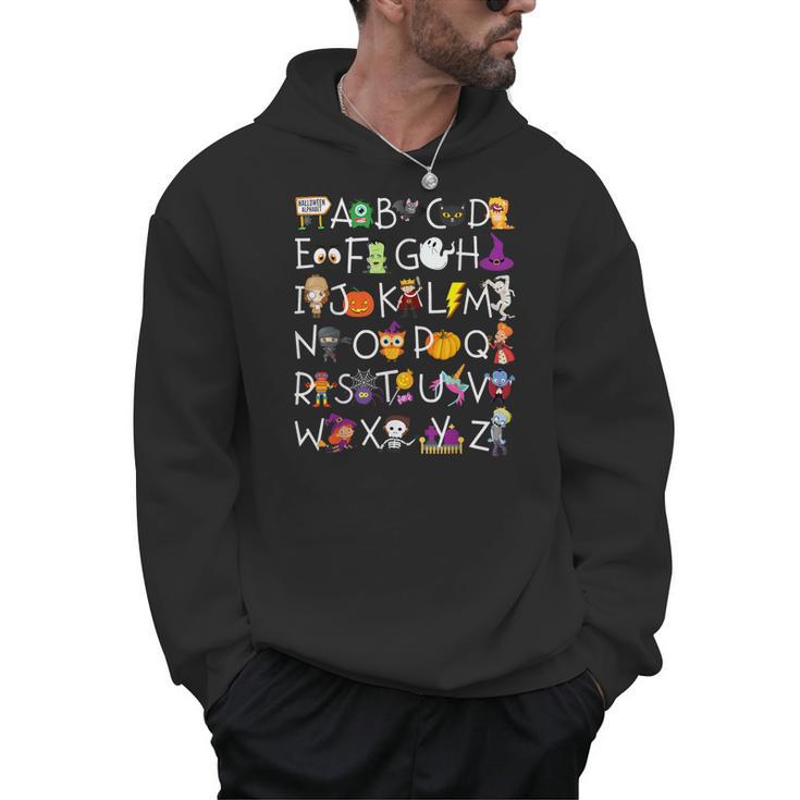 Halloween Nursery Teacher Shirt Halloween Alphabet Men Hoodie