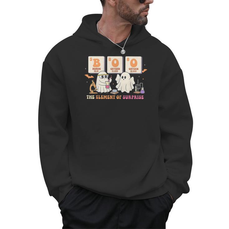 Halloween Science Teacher Boo Ghost The Element Of Surprise Men Hoodie