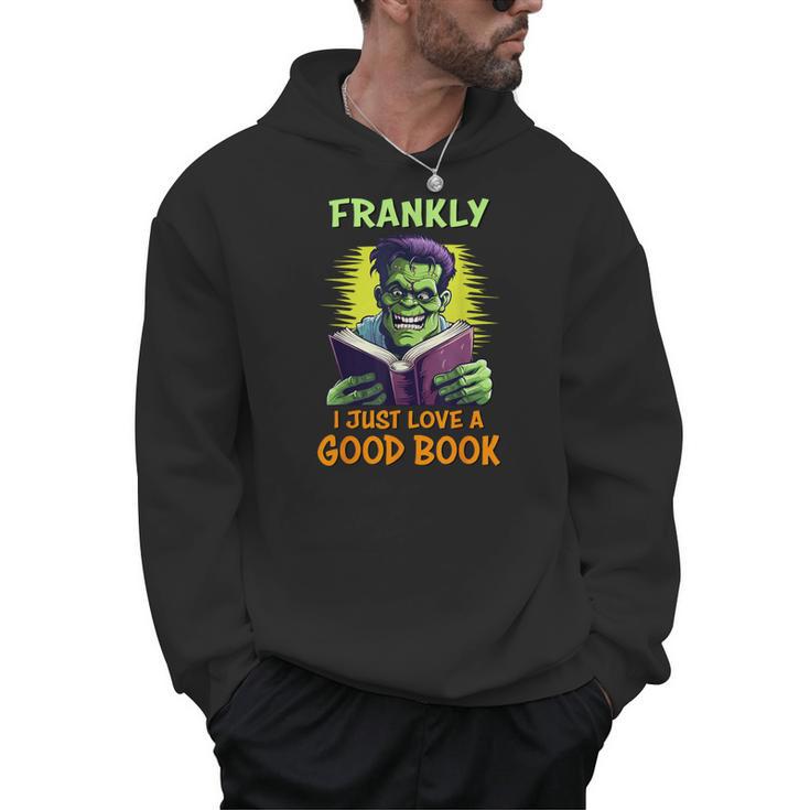 Halloween Teacher Librarian Frankenstein Reading Books Men Hoodie