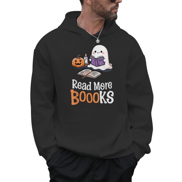 Halloween Teacher Women Cute Reading Ghost Read More Books Men Hoodie