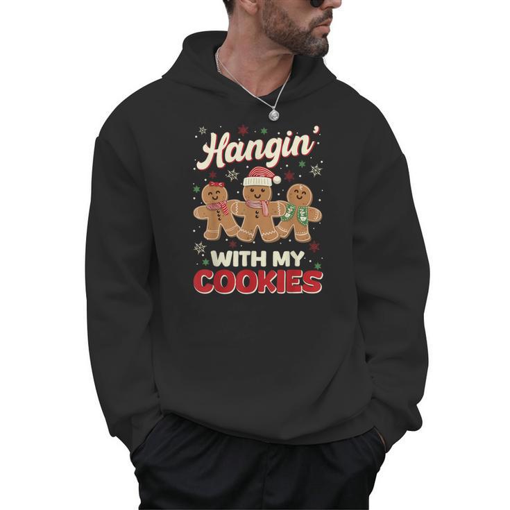 Hangin With My Cookies Gingerbread Man Xmas Teacher Men Hoodie