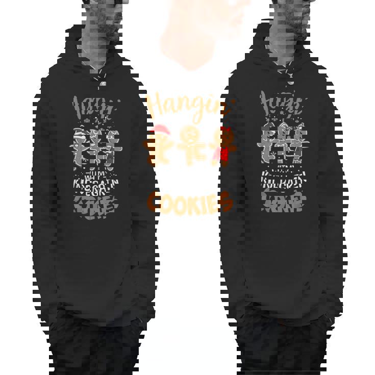 Hangin My Kindergarten Cookie Gingerbread Christmas Teacher For Men Women Kids Men Hoodie