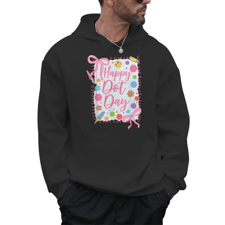 Happy Dot Day Bow Coquette For Teacher Girls Men Hoodie