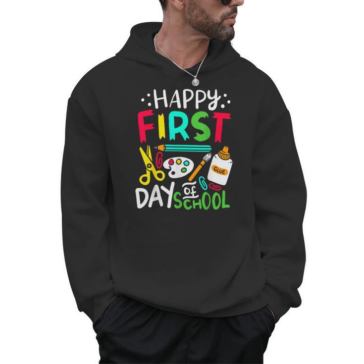 Happy First Day Of School Teacher Back To School Student Men Hoodie