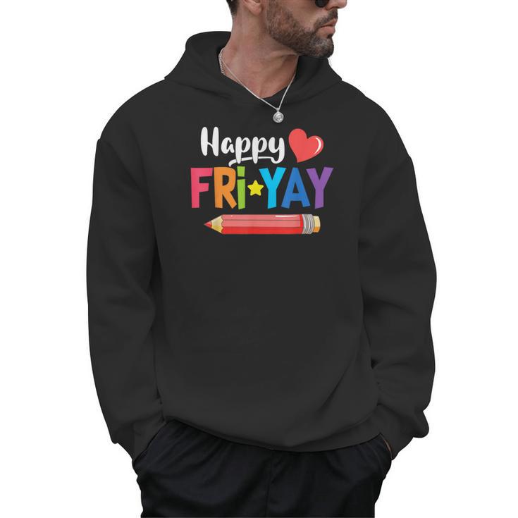 Happy Fri-Yay Friday Lovers Fun Teacher Life Weekend Men Hoodie