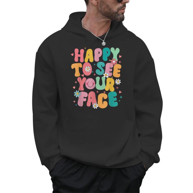 Happy To See Your Face Teacher Disco Ball Back To School Men Hoodie