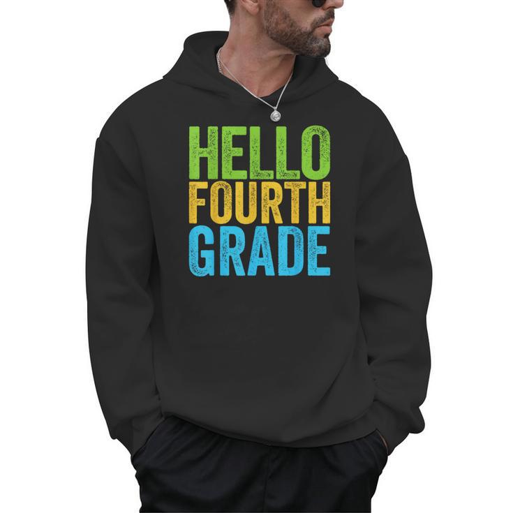 Hello Fourth Grade Shirt 4th Grade Boy Girl Student Teacher Men Hoodie