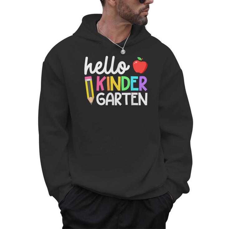 Hello Kindergarten Team Kinder Back To School Teacher Kids Men Hoodie