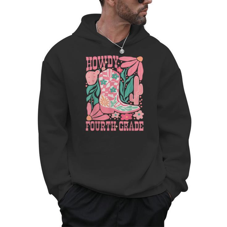 Howdy Fourth Grade Western 4th Grade Teacher Cowboy Cowgirl Men Hoodie
