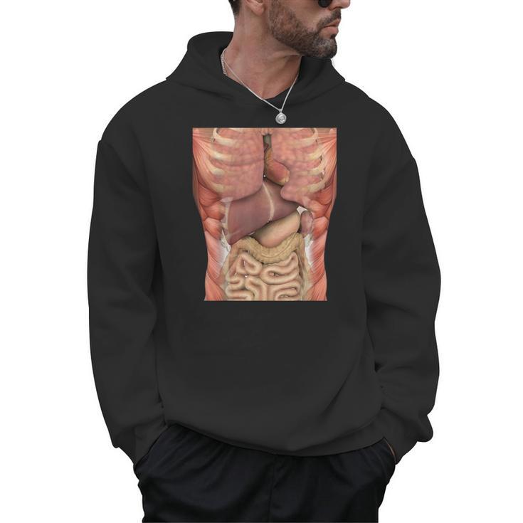Human Muscles Organs Scary Anatomy Teacher Halloween Costume Men Hoodie