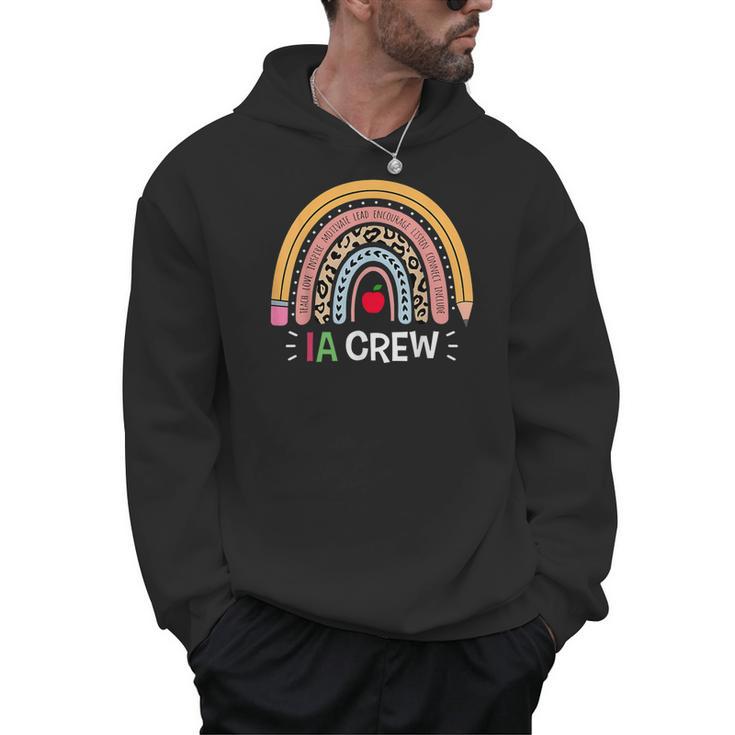 IA Crew Instructional Assistant Rainbow Teachers Aide Men Hoodie