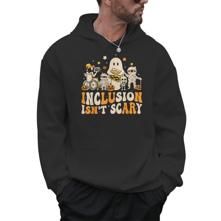Inclusion Isn't Scary Mummy Boo Ghost Halloween SLP Teacher Men Hoodie
