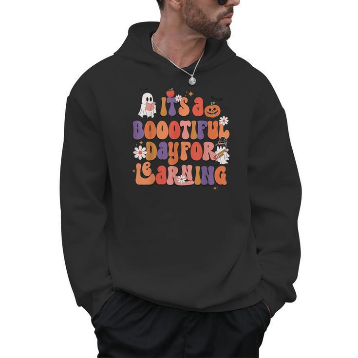 It's A Bootiful Day For Learning Cute Teacher Halloween Men Hoodie