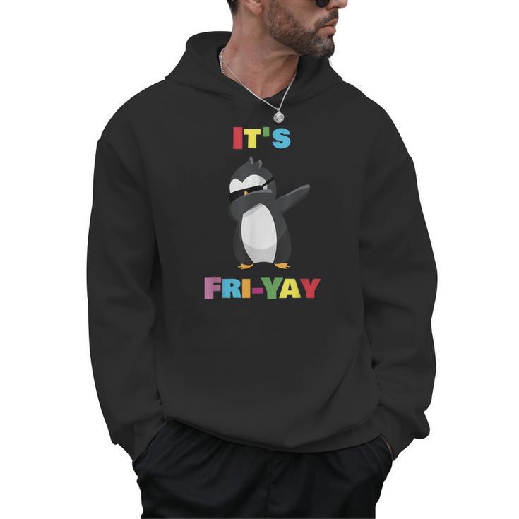 It's Fri-Yay Dabbing Penguin Friday Weekend Teacher Student Men Hoodie