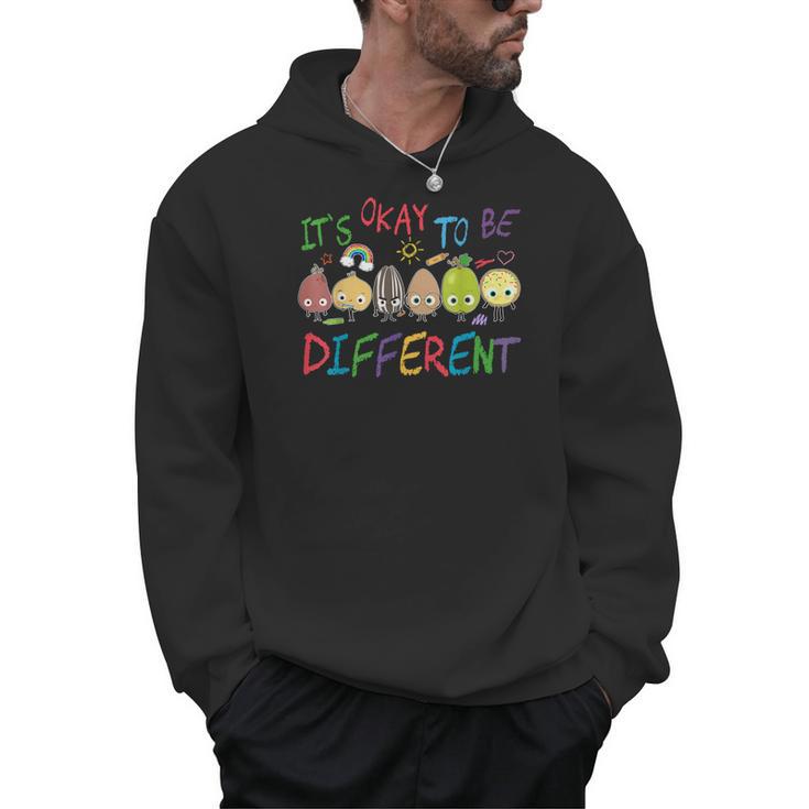 It's Ok To Be Different Apple Teacher Autism Awareness Men Hoodie