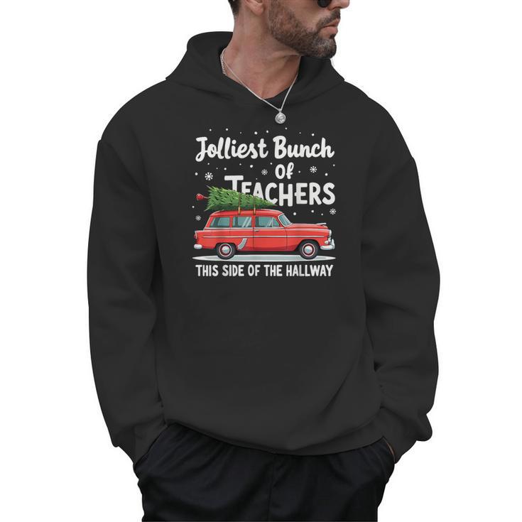 Jolliest Bunch Of Teachers This Side Of The Hallway Xmas PJ Men Hoodie