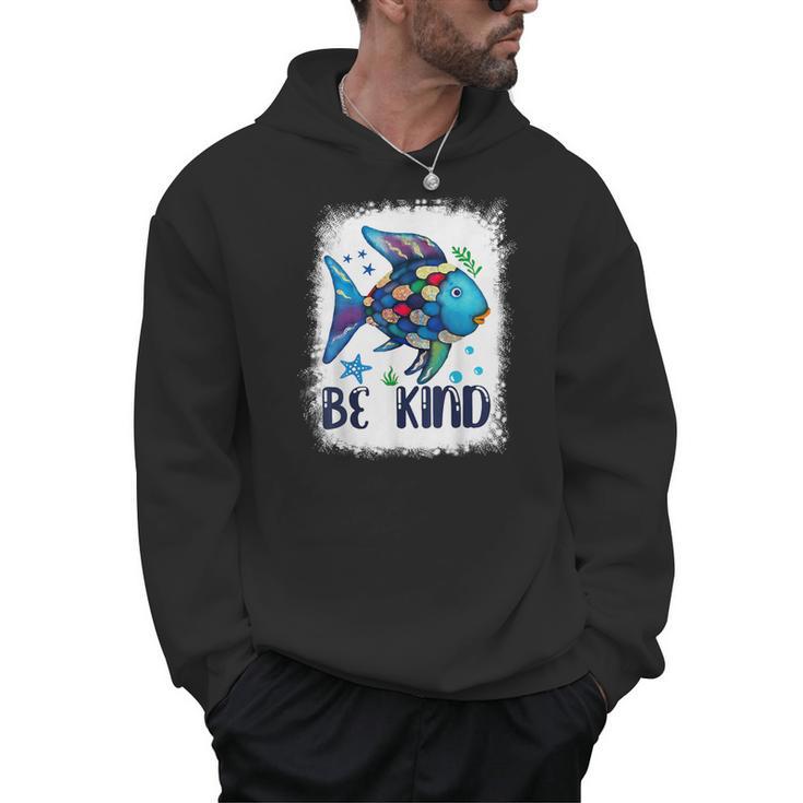 Be Kind Rainbow Fish Teacher Life Back To School Teaching Men Women Men Hoodie