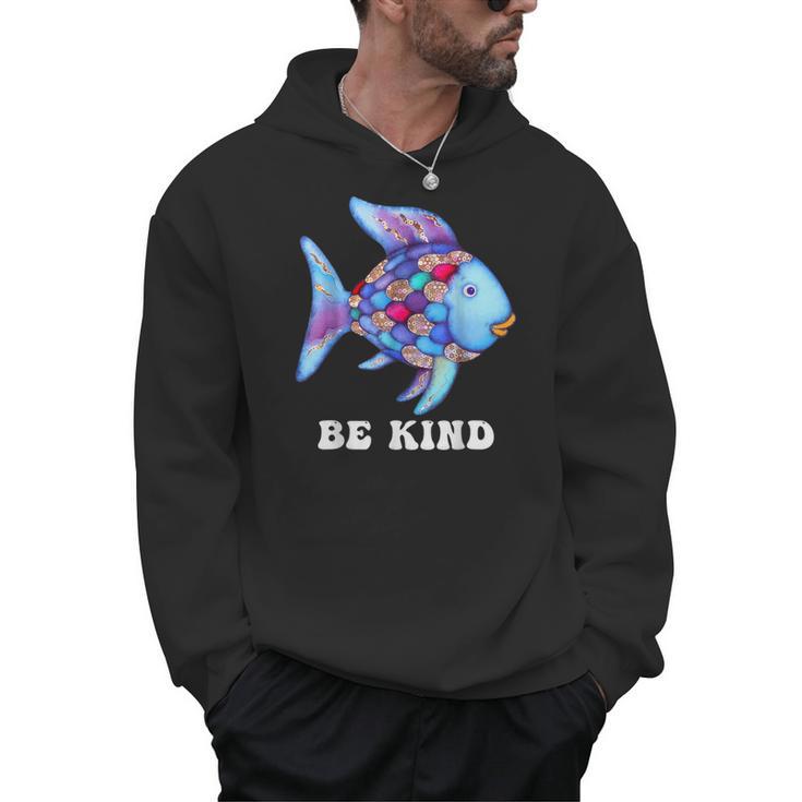 Be Kind Rainbow Fish Teacher Life Teaching Back To School Men Hoodie