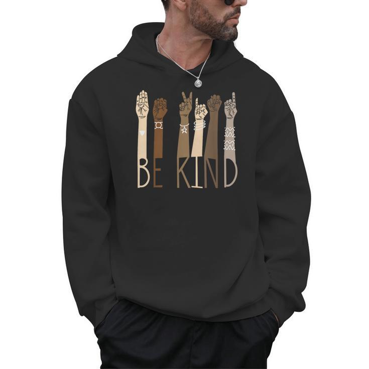 Be Kind Sign Language Hand Talking Teachers Interpreter ASL Men Women Men Hoodie