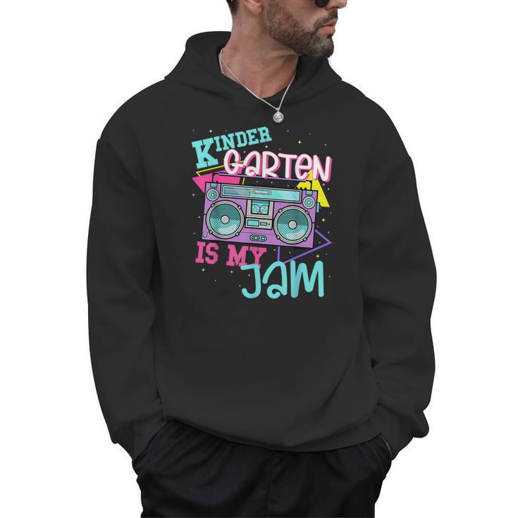 Kindergarten Is My Jam Cute Teacher Shirt 80's 90's Styl Men Hoodie