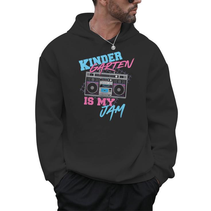 Kindergarten Is My Jam Vintage 80s Boombox Teacher Student Men Hoodie