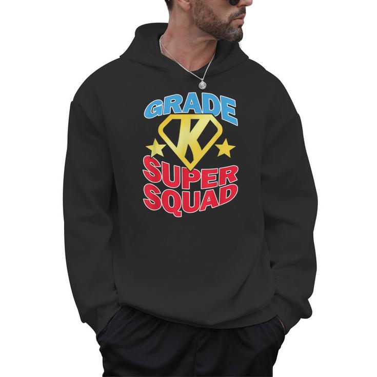 Kindergarten Super Squad Superhero Teacher Team Men Women Girls Kids Men Hoodie