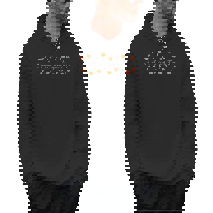 Kindergarten Teacher Pumpkin Autumn Leaves Kinder Team Fall Men Hoodie