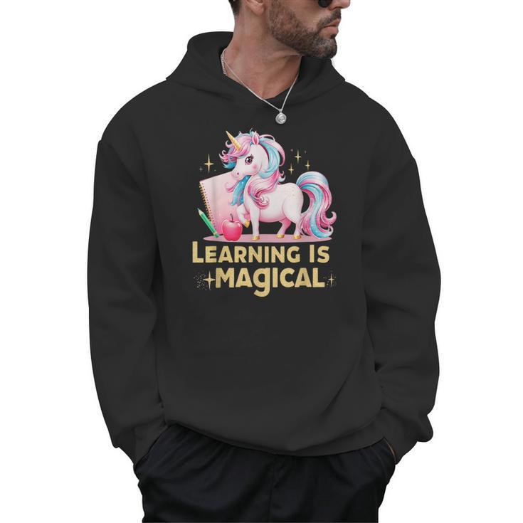 LEARNING IS MAGICAL TEACHER UNICORN BACK TO SCHOOL UNICORN Men Hoodie