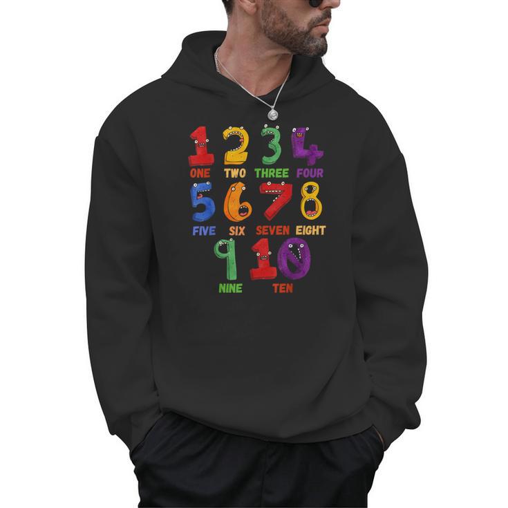 Learning Math Numbers Counting Back To School Teacher For Men Women Girls Kids Men Hoodie