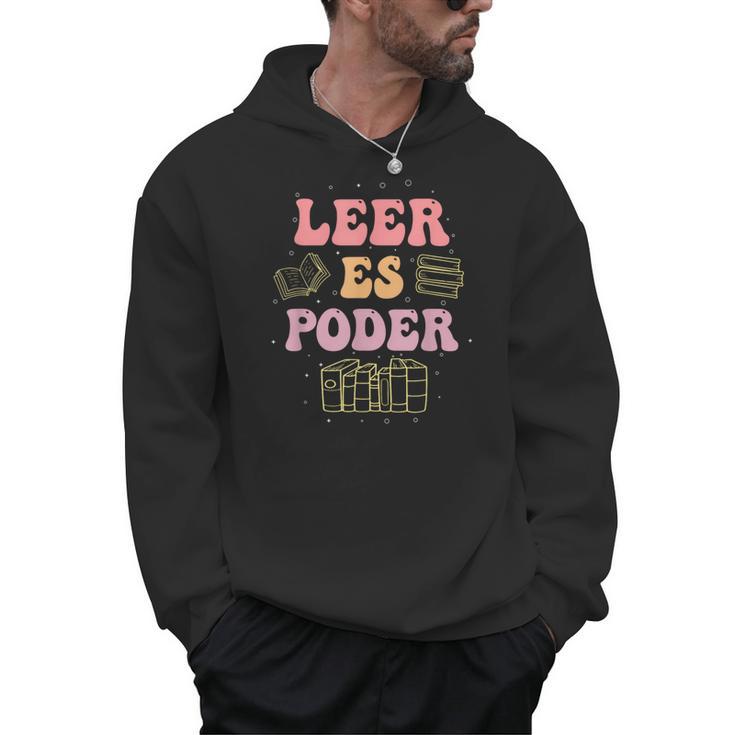 Leer Es Poder Groovy Spanish Teacher Bilingual Maestra Men Women Men Hoodie